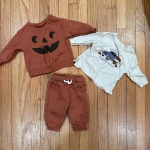 Little Co. Pumpkin Fall Matching set